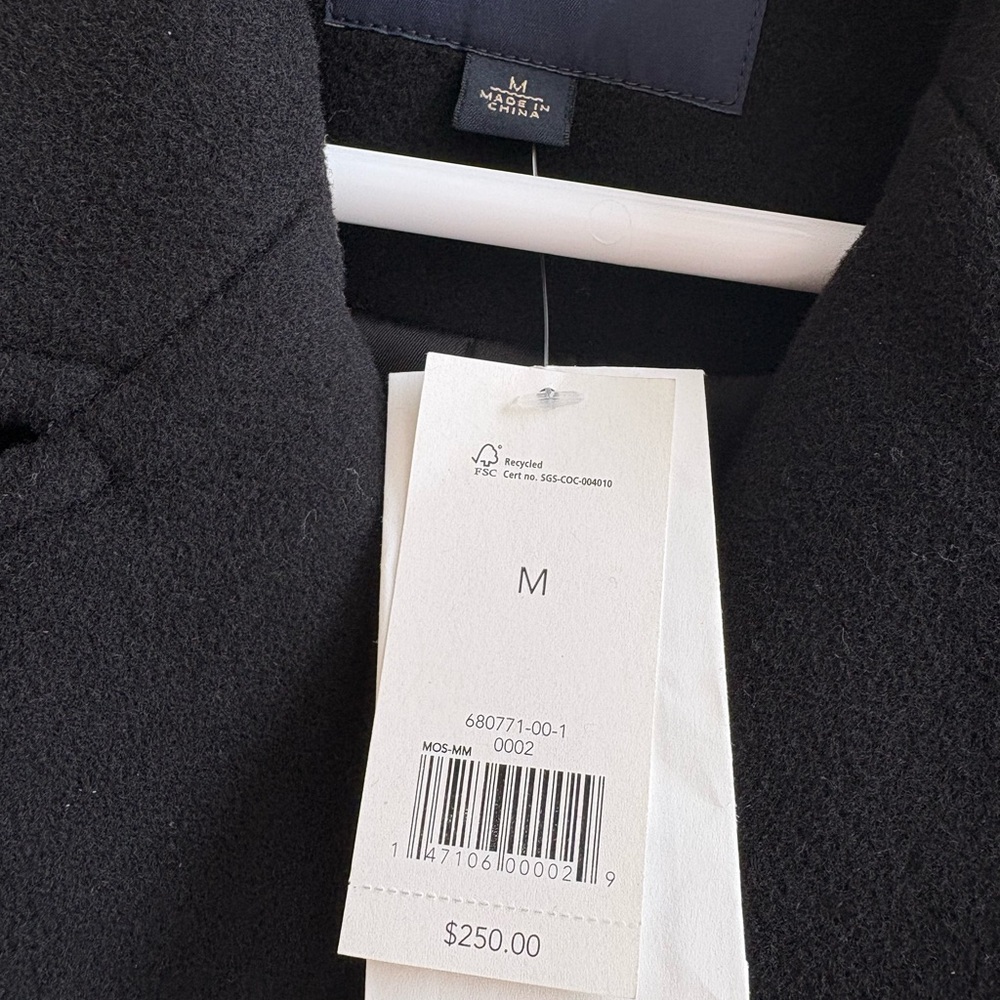 Banana Republic Classic Black Pea Coat - Picture 3 of 4